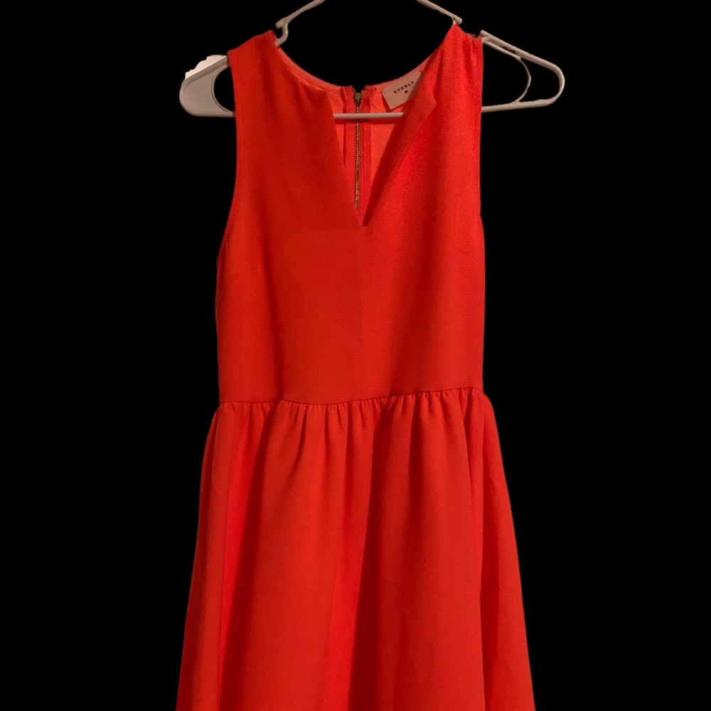 Bright Orange, Size Small, Everly Zip-Up Dress